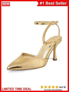 Pointed Toe Kitten Heel Ankle Strap Pumps Dress Heels